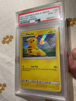 PSA Graded 10 Pikachu - 2017 Pokemon Shining Legends Sun & Moon 028/073 Holo - Image 3