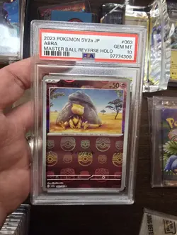 PSA 10 Abra Masterball Reverse Holo 2023 Japanese Pokemon 151 SV2 063 - Image 1