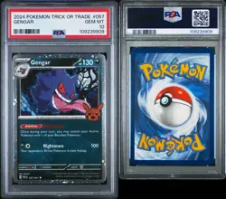 2024 POKEMON TRICK OR TRADE #057 GENGAR PSA 10 - Image 3
