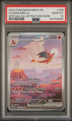 2023 Pokemon 151 Charizard ex Special Illustration Rare #199 PSA 10 - Image 1