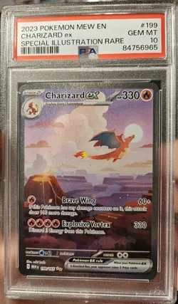 2023 Pokemon 151 Charizard ex Special Illustration Rare #199 PSA 10 - Image 3