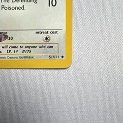 Pokemon Togepi 51/111 Neo Genesis Regular Uncommon Unlimited - Image 4