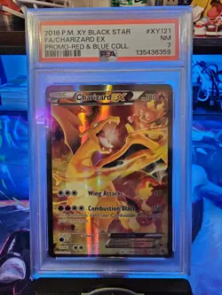 2016 Pokemon XY Black Star FA/Charizard EX #XY121 NM PSA 7 - Image 2