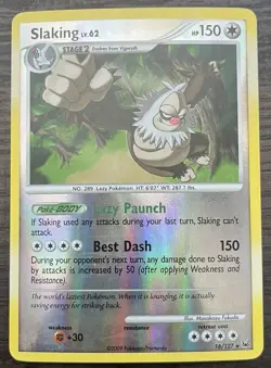 Slaking 16/127 Pokemon TCG Platinum Base Set Reverse Holo MINT NM - Image 1