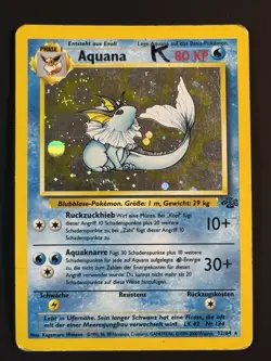 Pokemon Aquana (Vaporeon) 12/64 Holo German Unlimited Jungle - DMG - Image 1