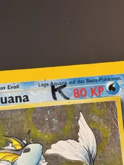 Pokemon Aquana (Vaporeon) 12/64 Holo German Unlimited Jungle - DMG - Image 5