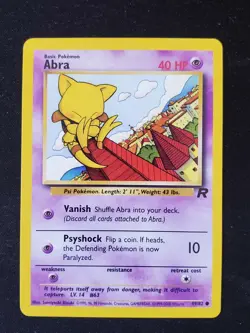 Abra - 49/82 - Team Rocket Unlimited - Pokemon Card - NM/LP - Image 1