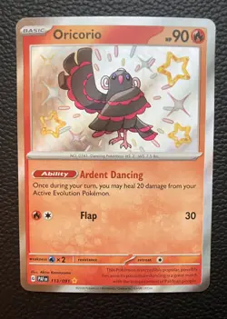 Oricorio 113/091 Holo SV: Paldean Fates Pokemon Card - Image 1