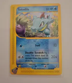 RARE POKEMON CARD TOTODILE 134/165 REGULAR EXPEDITION 2002 NINTENDO-MINT. - Image 1