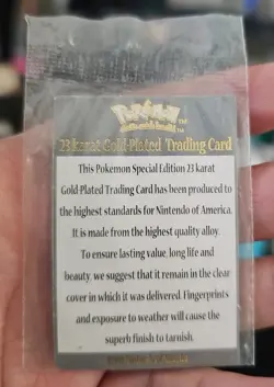Pokemon TOGEPI 23 Karat Gold Plated Trading Card - ONLY The COA Limited Edition - Image 2