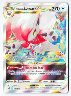 Pokemon - Hisuian Zoroark VSTAR 147/196 - SWSH11: Lost Origin Ultra Rare Holo NM - Image 1
