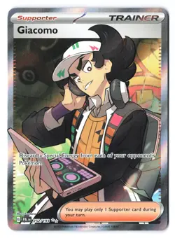 Giacomo 252/193 - Pokemon Paldea Evolved Full Art Trainer Ultra Rare Holo NM - Image 1