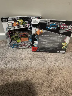 2 Pokemon TCG Black Bolt White Flare Poster Collection Box Sealed Lot Of 2 boxes - Image 1