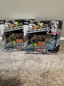 2 Pokemon TCG Black Bolt White Flare Poster Collection Box Sealed Lot Of 2 boxes - Image 2