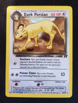 Dark Persian - 42/82 - Team Rocket Unlimited - Pokemon Card - LP - Image 2