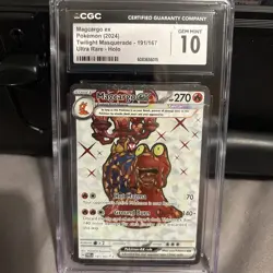 Pokemon Magcargo ex 191/167 2024 Twilight Masquerade Ultra Grade GEM MINT 10 - Image 1