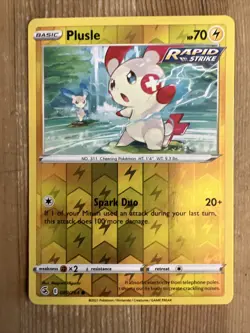 Pokemon TCG Plusle Fusion Strike 089/264 Reverse Holo Common - Image 1