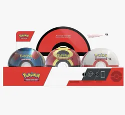 Lot Of 2 Pokemon Pokeball Tins 2025 Display Box SEALED CASE 12 Tins 36 Packs - Image 3