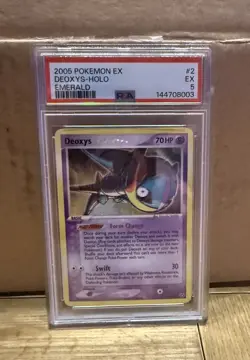 Pokemon TCG Deoxys Holo Rare Emerald 2/106 PSA 5 - Image 2
