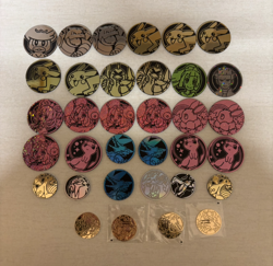 Official Pokemon TCG Flip coins (34 Coin Job Lot Bundle) - Image 1