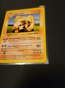 Pokemon Arcanine 23/102 -Base Set Shadowless- NM/LP - Image 3