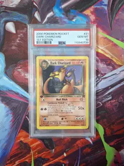 Dark Charizard 21/82 1st Edition PSA 10 - Non Holo English - Pokemon Team Rocket - Image 1