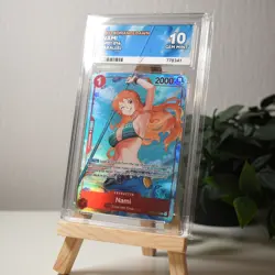 One Piece TCG - Nami OP01-016 - Errated - ACE GEM MINT 10 - Perfect Sub Grades A - Image 2