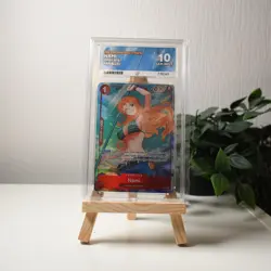 One Piece TCG - Nami OP01-016 - Errated - ACE GEM MINT 10 - Perfect Sub Grades A - Image 3