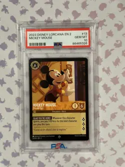 PSA 10 GEM MINT 2023 Disney Lorcana EN 2 Mickey Mouse Friendly Face #13 - Image 1