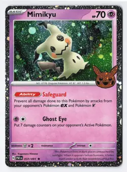 Mimikyu - (Cosmos Holo) 037/091 - Trick or Trade BOOster Card 2024 NM - Image 1