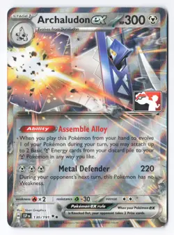 Archaludon ex 130/191 - Prize Pack Series Cards Double Rare Holo NM - Image 1