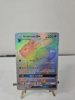Pokemon Sun & Moon Base Set Umbreon GX 154/149 Secret Rare Rainbow Card - Image 1