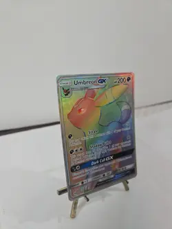 Pokemon Sun & Moon Base Set Umbreon GX 154/149 Secret Rare Rainbow Card - Image 2