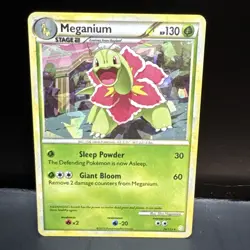 Pokemon Card Meganium HeartGold & SoulSilver Cracked Ice Holo 26/123 MP - Image 1