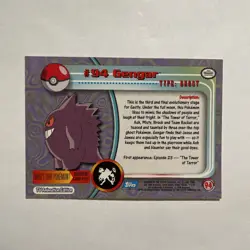 GENGAR #94 Pokemon Card TCG Topps TV Animation - Image 2
