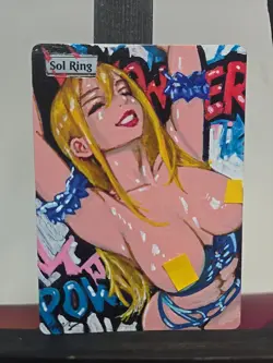 MTG Sol Ring Power Waifu Alter Hand Painted OOAK Signed BAZAYO 18+ - Image 1