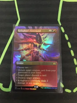 MTG Magic The Gathering Kolaghan’s Command Foil Borderless Instant Commander - Image 1