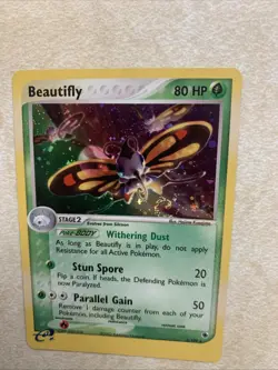Pokemon TCG - Beautifly 2/109 - EX Ruby & Sapphire - Holo Rare - Swirl - Image 1