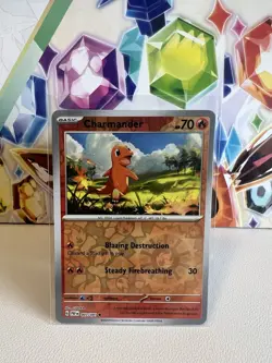 Charmander - 007/091 - Reverse Holo Common NM, English Pokemon Paldean Fates - Image 1