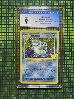 Pokemon Celebrations Holo Rare Blastoise 2/102 CGC 9 Mint - Image 1