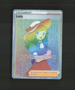 Lady 208/196 Lost Origin Full Art Rainbow Secret Rare Holo Pokemon Card NM - Image 1