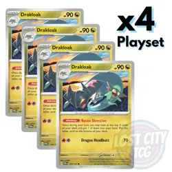 4x Drakloak 129/167 (Playset) - Twilight Masquerade - x4 Playset Pokemon TCG NM - Image 1