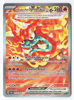 Hearthflame Mask Ogerpon ex - 212/167 -Twilight Masquerade SIR NM - Image 1