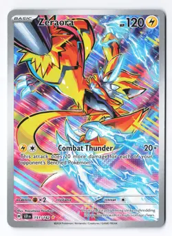 Zeraora 151/142 - Pokemon Stellar Crown Illustration Rare IR Full Art Holo NM - Image 1