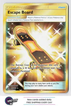 Escape Board (Secret Rare) 167/156 - SM - Ultra Prism Pokemon Gold Rare NM - Image 1