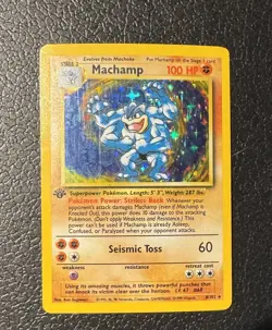 Machamp 8/102 1st Edition Base Set Pokemon HP - Image 1