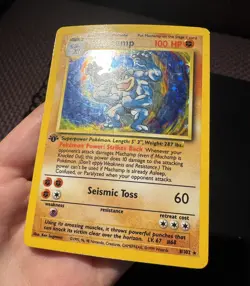 Machamp 8/102 1st Edition Base Set Pokemon HP - Image 3