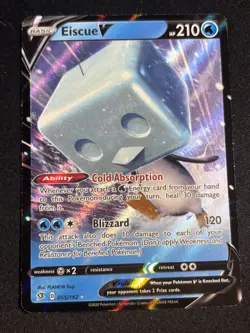 Pokemon TCG Eiscue V Rebel Clash 055/192 Holo Ultra Rare - NM - Image 1