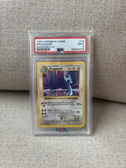 Pokemon Base Set Shadowless Dragonair SHADOWLESS PSA 9 #18 - Image 1