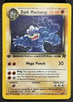 Pokemon - Dark Machamp Holo 1st Edition - LP - 1999 Team Rocket 10/64 Rare - Image 1